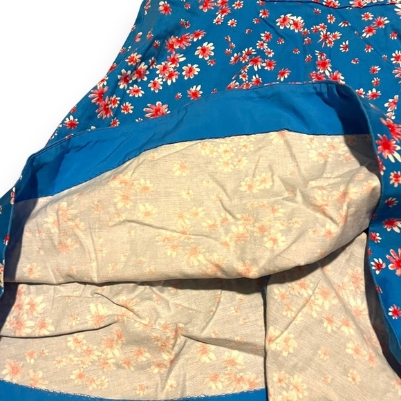 Draper James Blue Floral Dress Size 12 ASO Ginger Zee Good Morning America Celeb - Picture 4 of 10